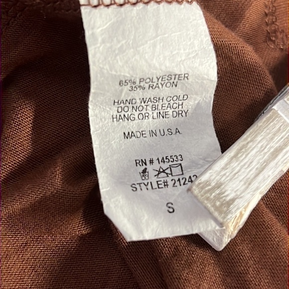 W5 SMALL BROWN and CREAM TANK TOP - Picture 7 of 7